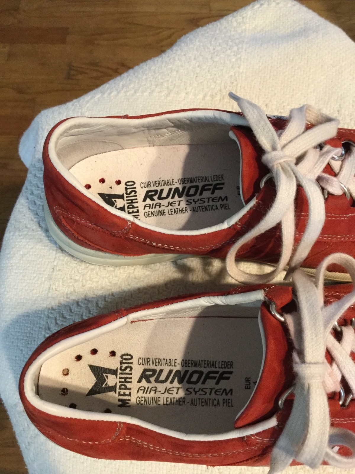 Mephisto Women's RUNOFF Rust red Suede Tie Up Shoes Size 6.5