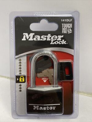 Master Lock 141DLF Black Covered Solid Body Padlock