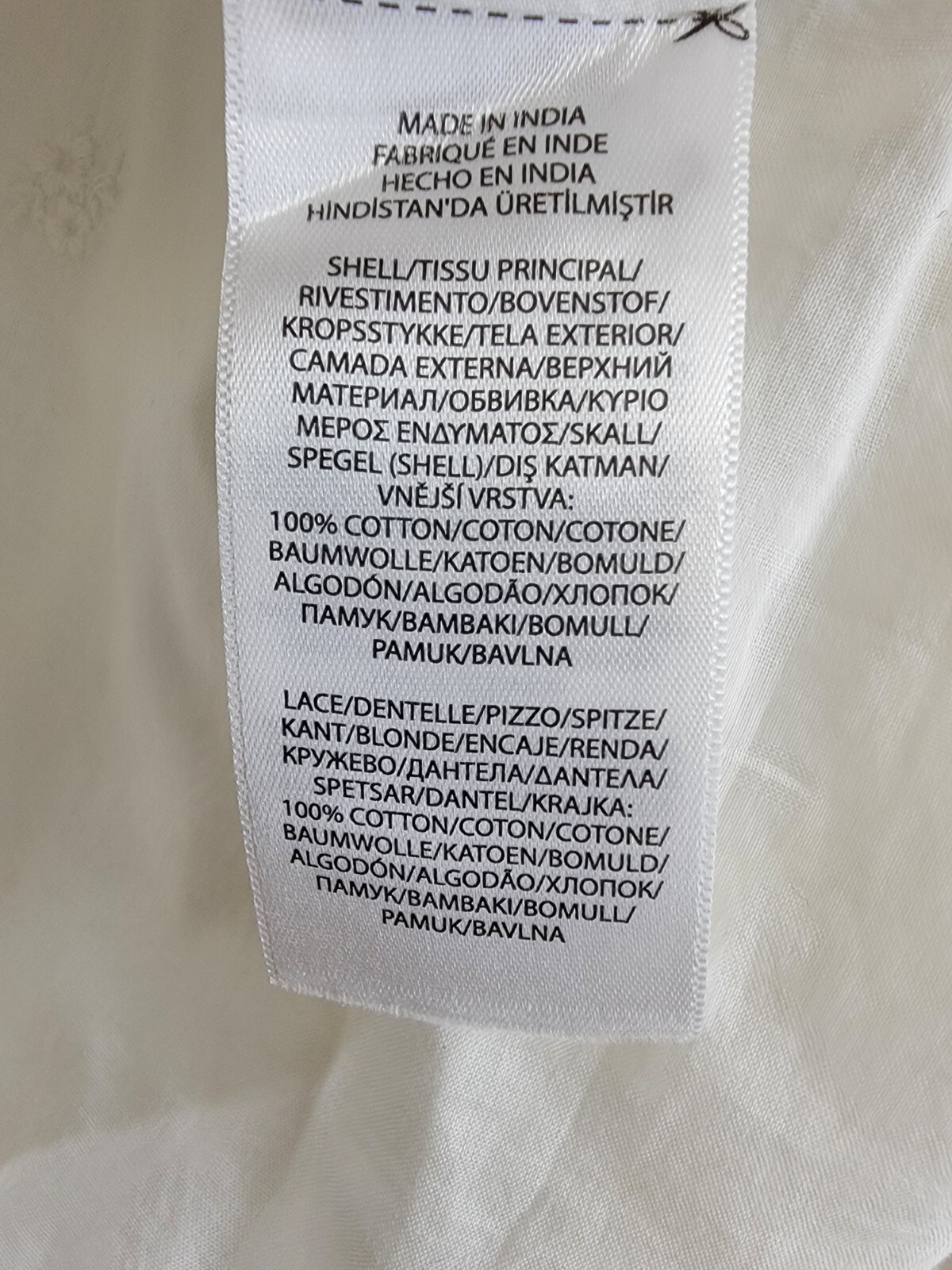 Ralph Lauren Embroidered Voile Top Big Girls 6/6X White Stand Collar Button Back - Picture 14 of 17