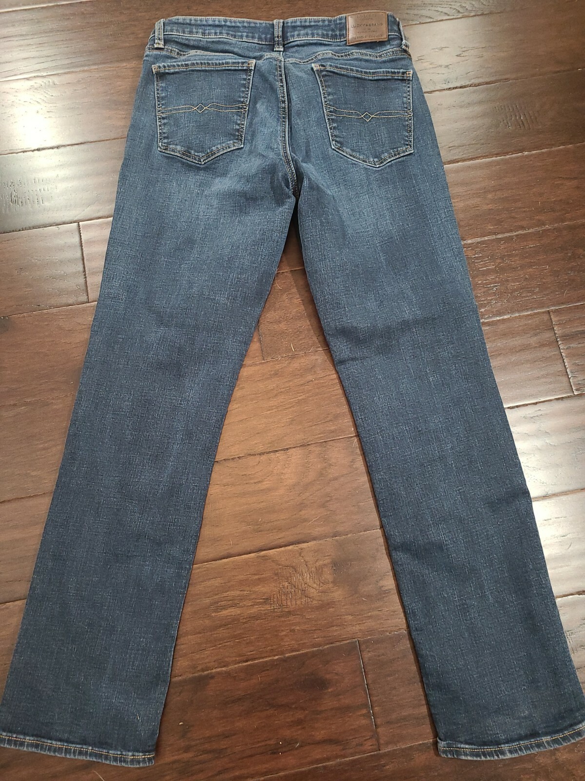 Blue Mid Rise Stretch Denim Pant 
