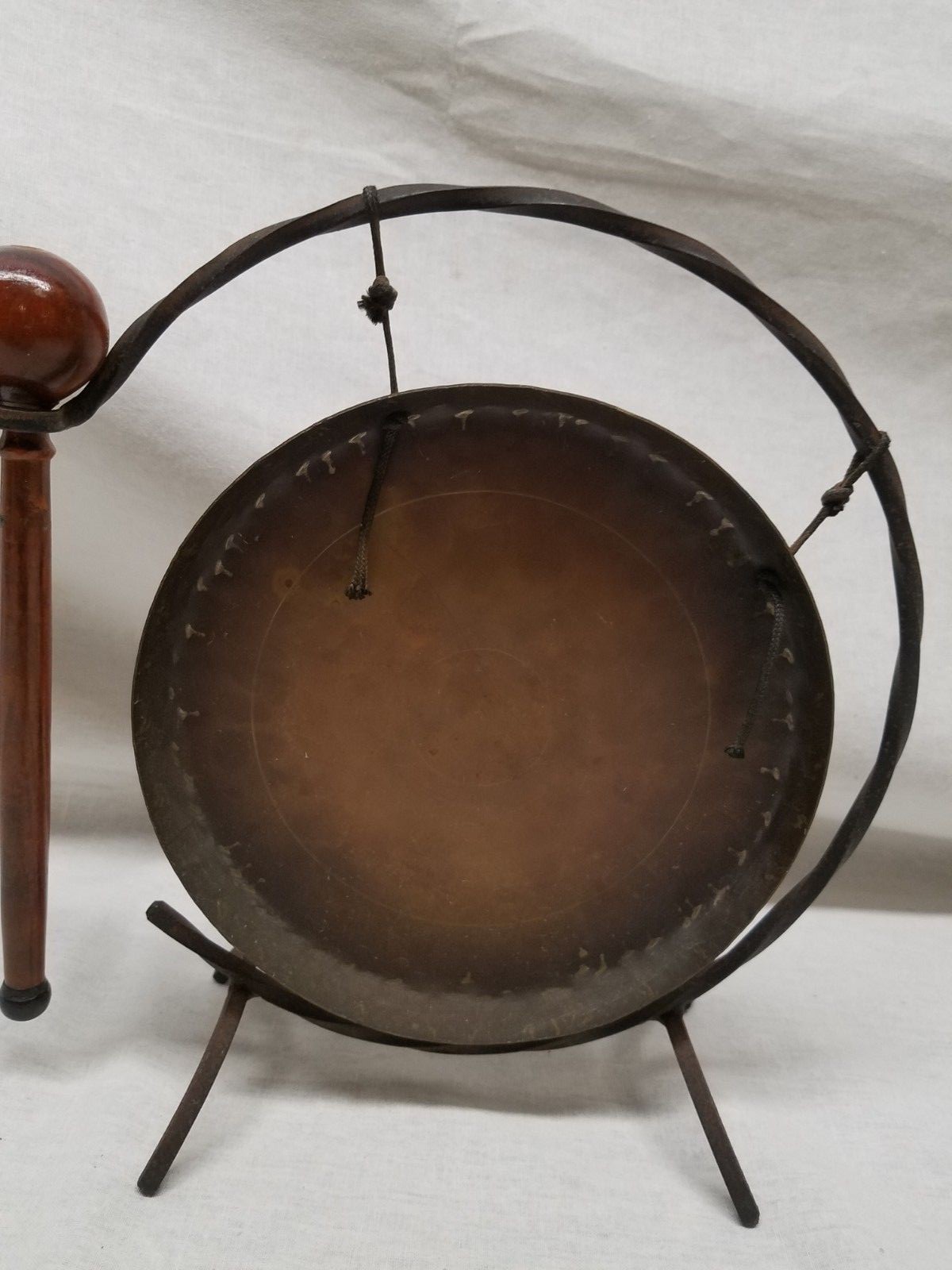 Rare Vintage Ludwig 7 Inch Paiste Dinner Gong with Stand West Germany