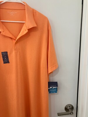 Croft  & Barrow  Orange Performance polyester golf polo  Shirt men's XL  NWT NEW