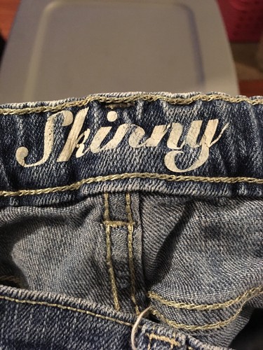 Pair Girls Jeans Size 7 Slim Skinny , Crazy 8, Denim Used