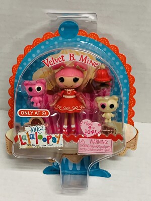 NEW 2014 MINI LALALOOPSY VALENTINE VELVET B. MINE TARGET EXCLUSIVE 3'' DOLL NIP