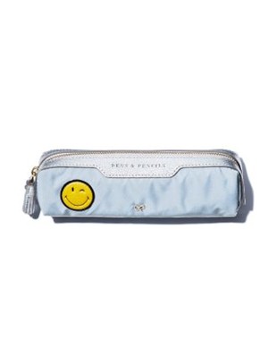 

Женский нейлоновый чехол для ручек Anya Hindmarch без бретелек с серебряным логотипом, Серебряный, 923781