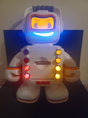 Playskool Alphie Electronic Learning Robot Talking Toy w/ 29 Cards 2009 - WORKS