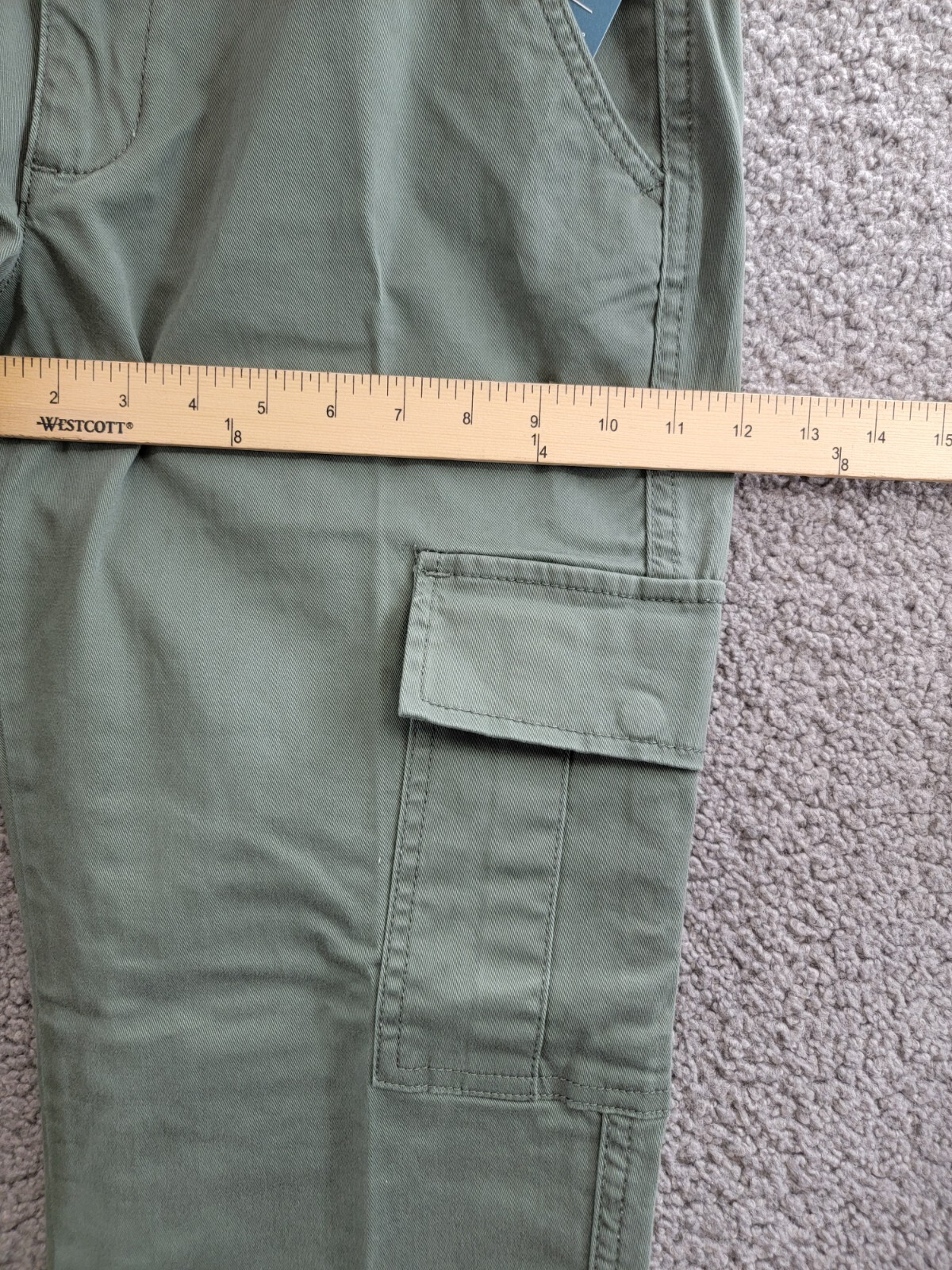 JAG High Rise Stretch Slim Tapered Leg Cargo Pants Women's 12/27 Sage Button Zip - Picture 6 of 18