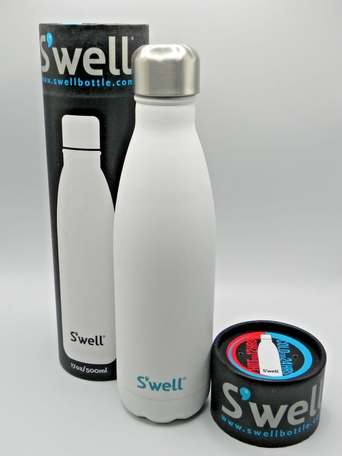 Thermos SWELL 17oz Moonstone 2013 Stainless Steel Water Bottle