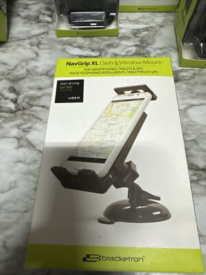 -Bracketron NavGrip XL Dash & Window Mount new But Damaged Box-