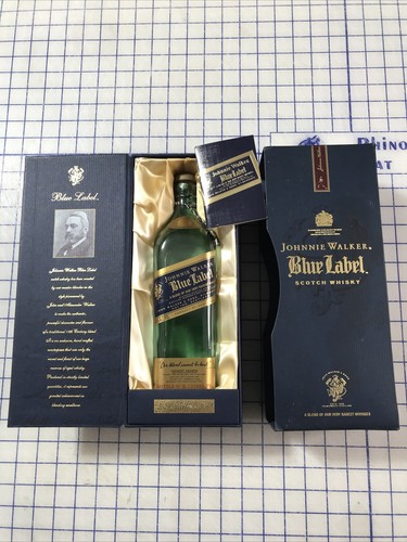 Johnnie Walker Blue Label Scotch Whisky EMPTY Bottle & Case Johnnie Walker Blue Label Scotch Whisky EMPTY Bottle & Case