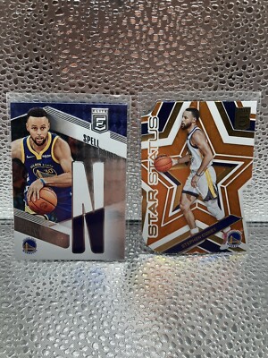 (Lot Of 2) Stephen Curry Orange Die Cut Elite 1 Spellbound &1 Star Status Nice 