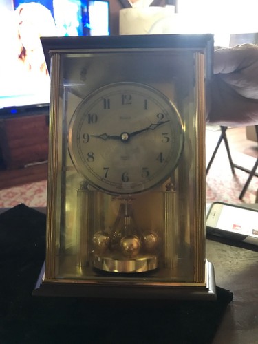 Vintage NOS Bulova Anniversary Quartz Wall Clock Germany Battery Run One Jewel