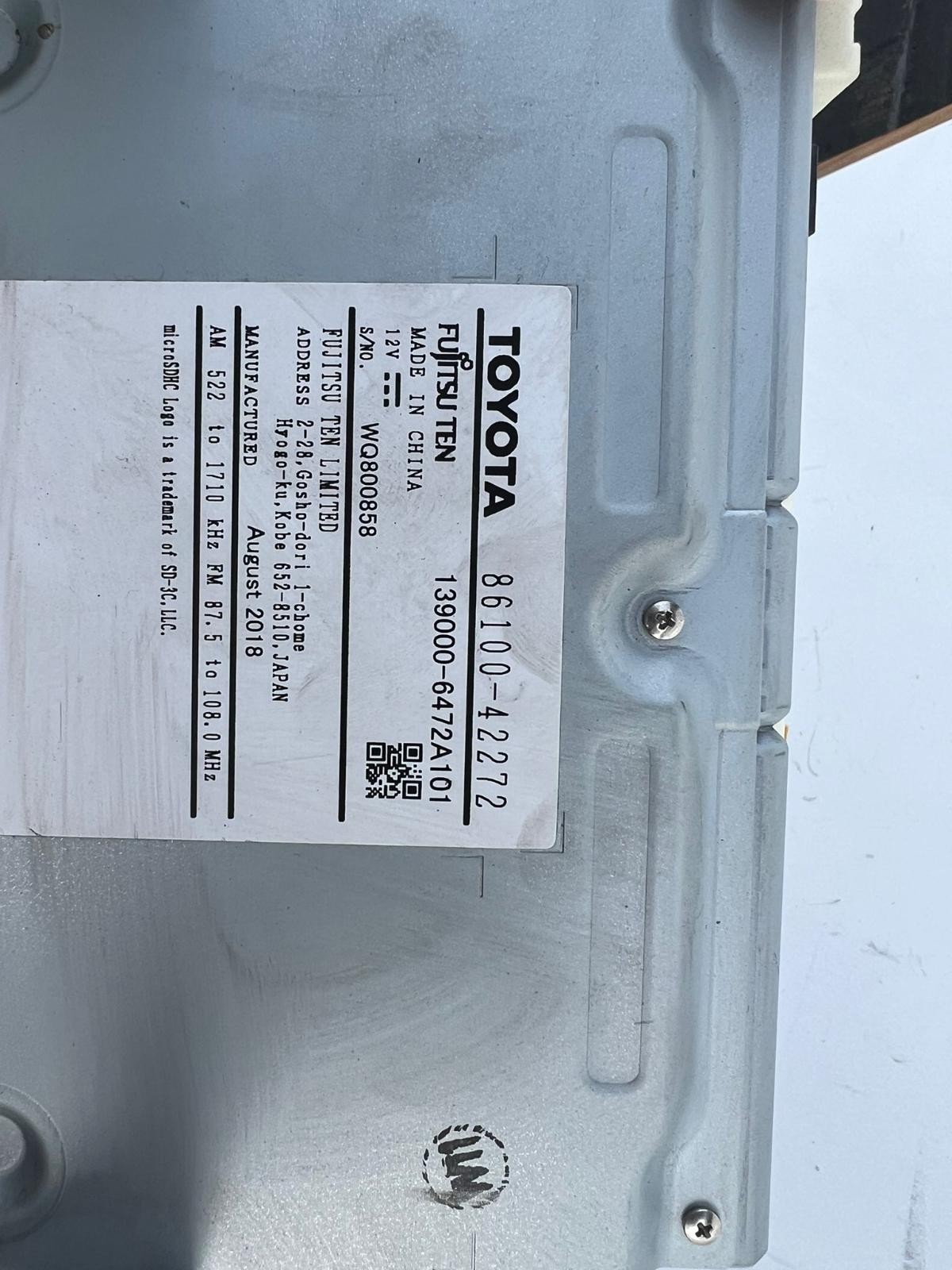 TOYOTA RAV4 XA40 12/2012-12/2018 STEREO/HEAD UNIT SAT NAV - thumbnail 5