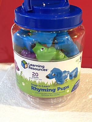 Rhyming Pups Learning  Resources Snap-N-Learn Toy 20 Pcs NIB