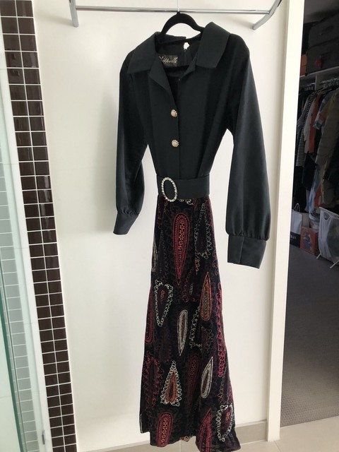 vintage 70s evening dress
