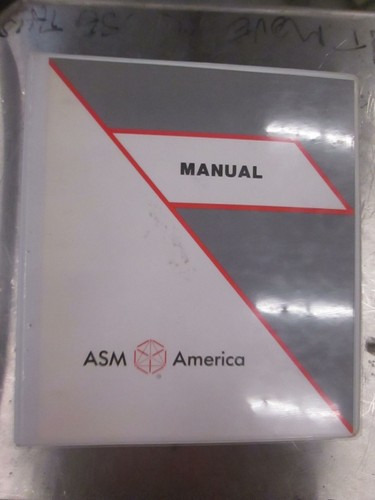 ASM America Test Procedure AE 2500 Watt Generator Manual, 11-117480A01, Used