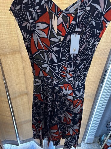 Pre-owned Tory Burch Acoma Pottery Silk Wrap Midi Dress Sz 0 $595 Msrp In Red
