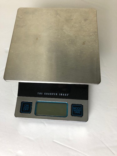 The Sharper Image Precise Digital Kitchen Food Scale Weight  Washable Tray