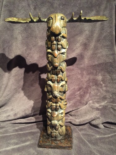 Bronze Sculpture Totem...Whitetail, Big Horn Sheep, Elk, Moose “Hunters Dream”