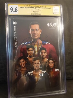 Shazam Fury Of The Gods #1 CGC 9.6 SS Zachary Levi