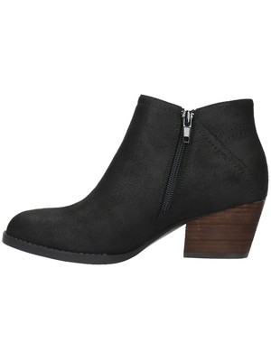 

Женские черные ботильоны на блочном каблуке с миндалевидным носком BELLA VITA 8,5 м на молнии, Черный, BOBBI