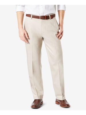 

DOCKERS Мужские бежевые прямые брюки, эластичные, свободного кроя из смесового хлопка, Бежевый, 679750003