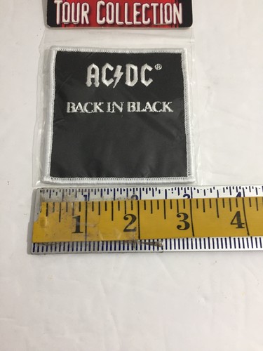 AC/DC Back In Black Embroidered Applique PATCH Iron Sew On