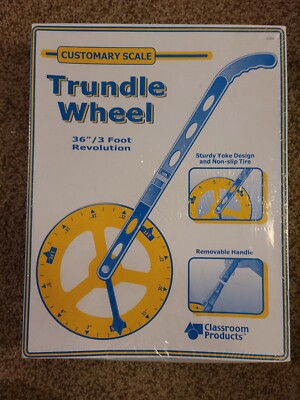 Trundle Wheel, Customary Scale 3 ft revolution scaled feet and inches 33204 New