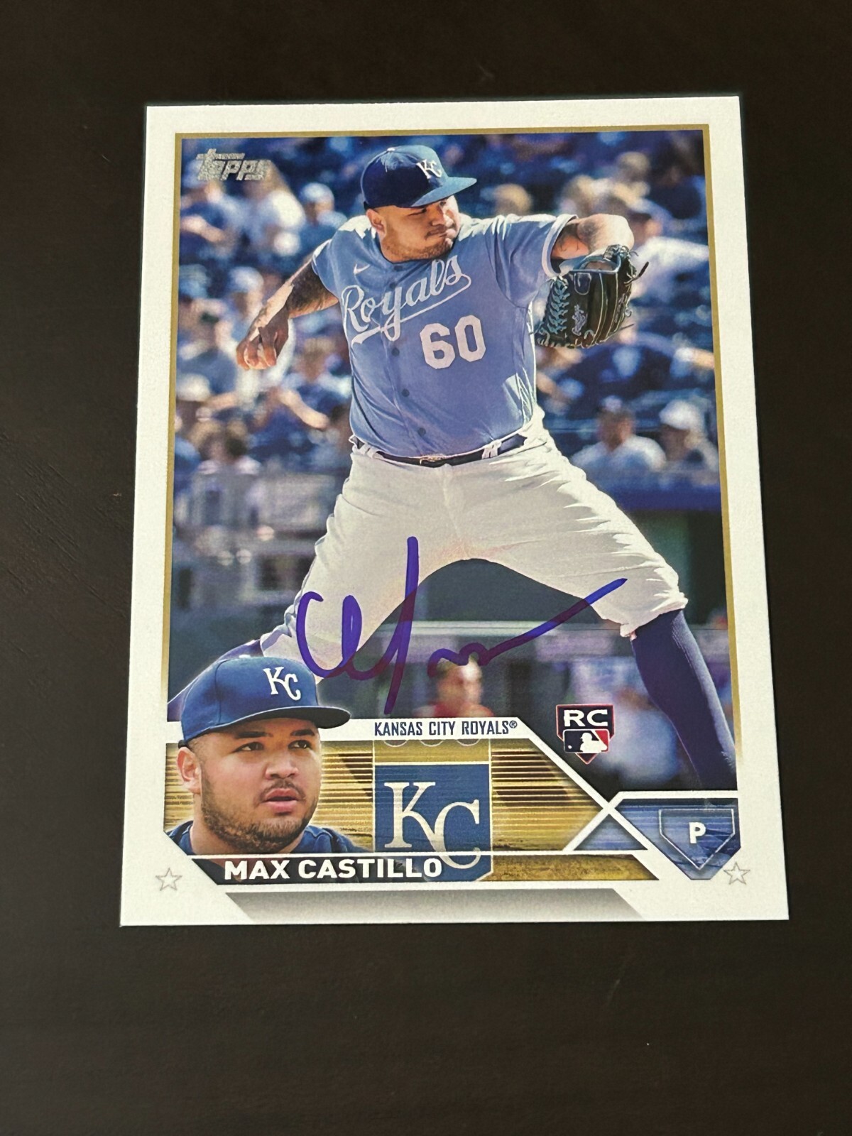 Max Castillo Signed 2023 Topps Series 1 Card #251 COA Kansas