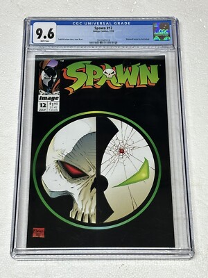 Spawn #12 Bloodwulf Poster 7/1993 Todd McFarlane CGC 9.6 NM+ White Pages