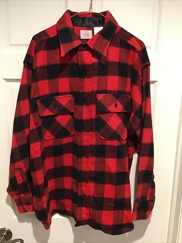 Vintage 5 Brother Outerwear Buffalo Red Plaid Wool Shirt