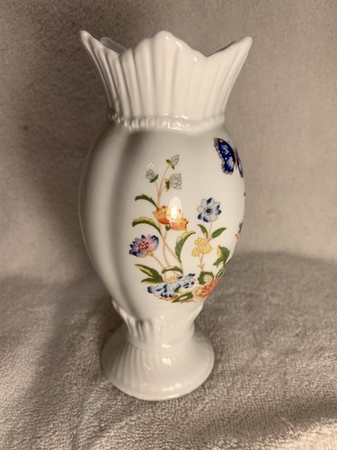 England Aynsley Cottage Garden Bone China Butterfly Vase