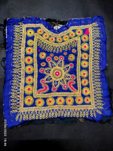 Vintage Neck Patch Yoke Kutch Work Hand Embroidered ethnic tribal boho rabari 10