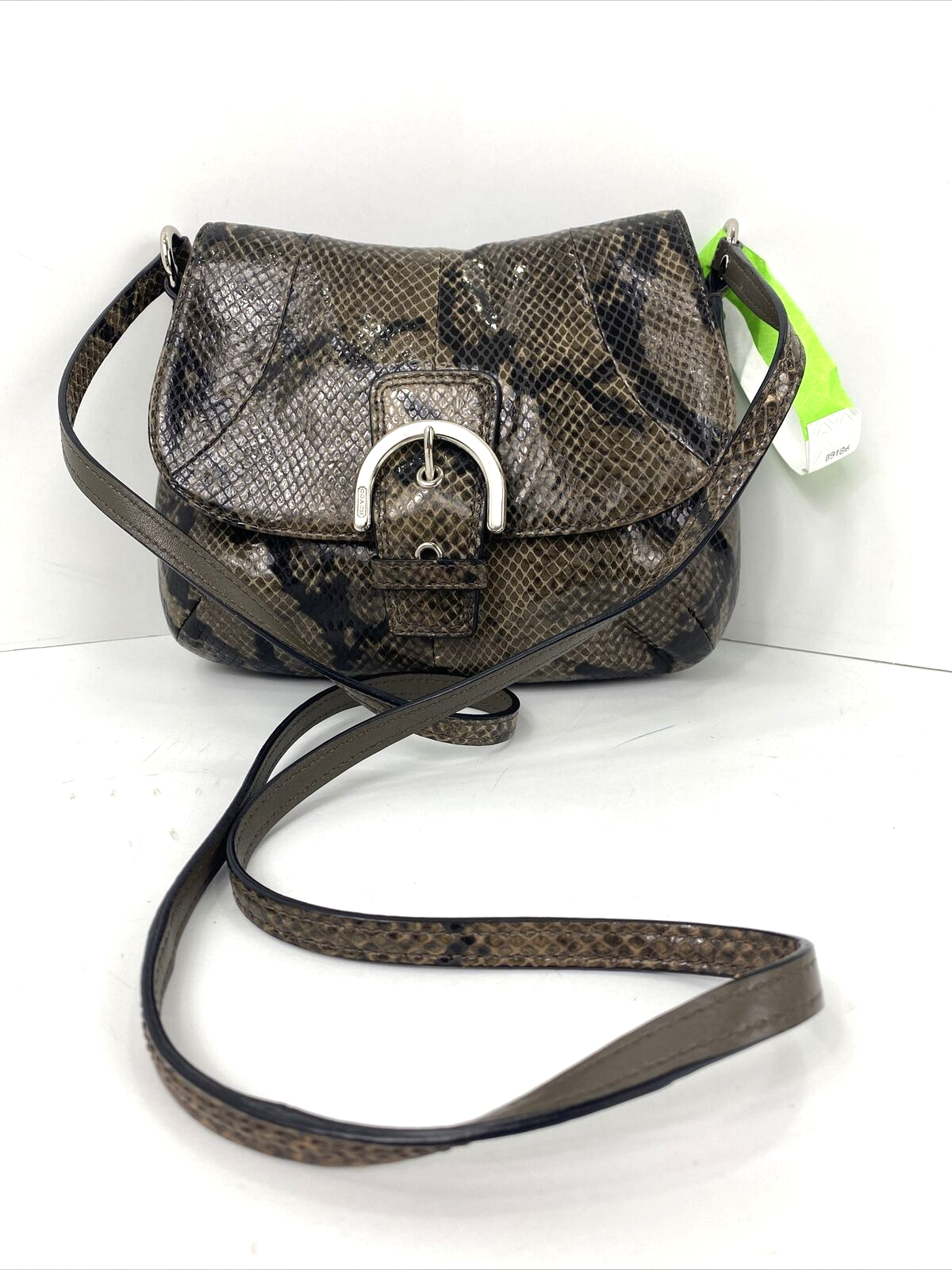バッグ Coach Soho Python Stone Shoulder Bag Authentic Coach Soho Stone Shoulder Bag Signature Chain