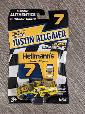 2022 Justin Allgaier #7 Hellmann Throwback Chevy Camaro NASCAR Authentics Wave 9