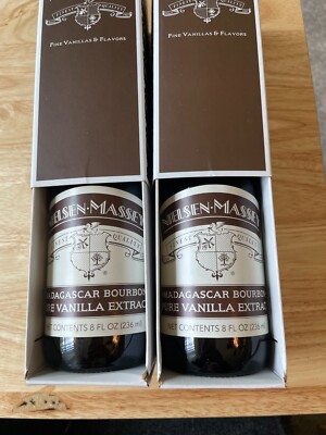 Lot of 2 Nielsen-Massey Madagascar Bourbon Pure Vanilla Extract 16 oz (2 8oz)