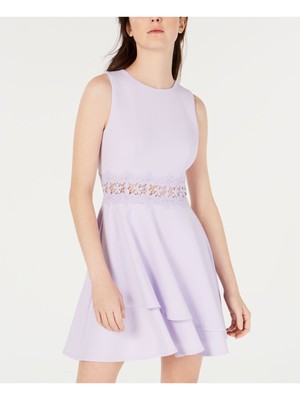 

B DARLIN Женское фиолетовое мини-платье без рукавов Размер: 9\10, Фиолетовый