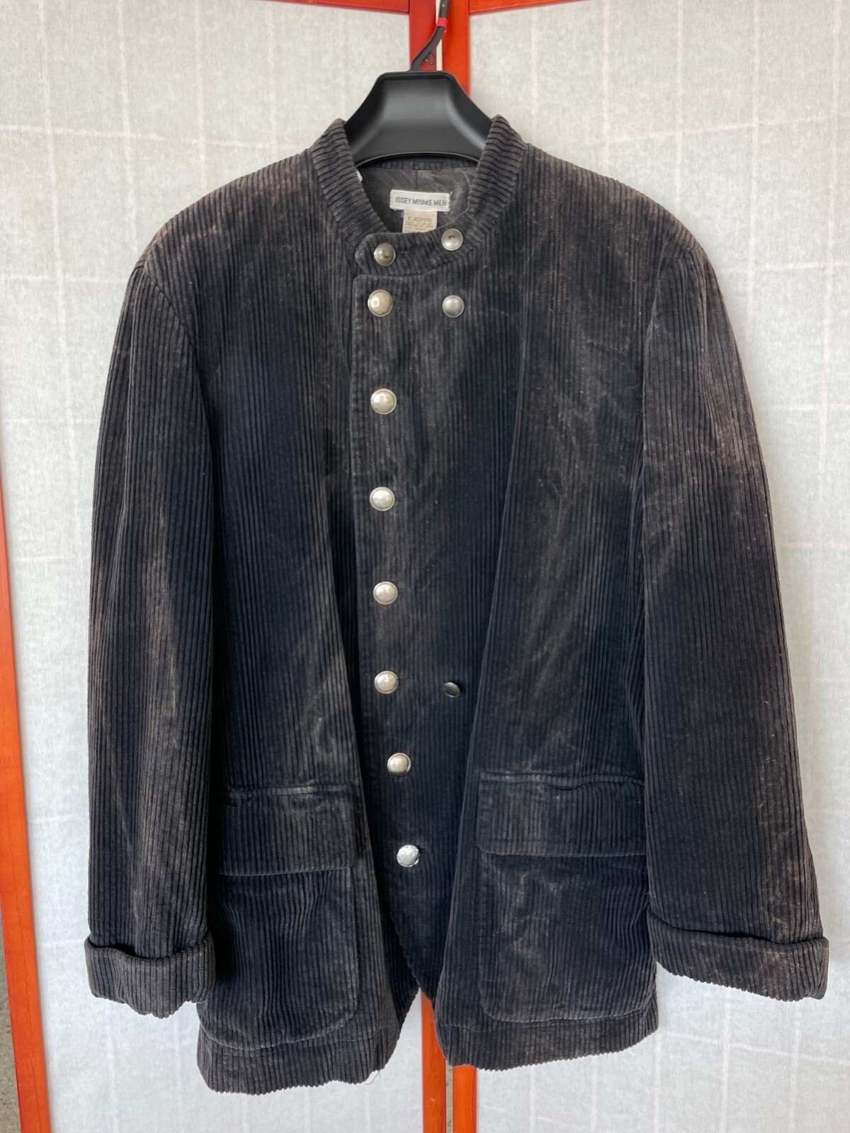 Issey Miyake Dark Blue Men's Corduroy Jacket | Made in Japan