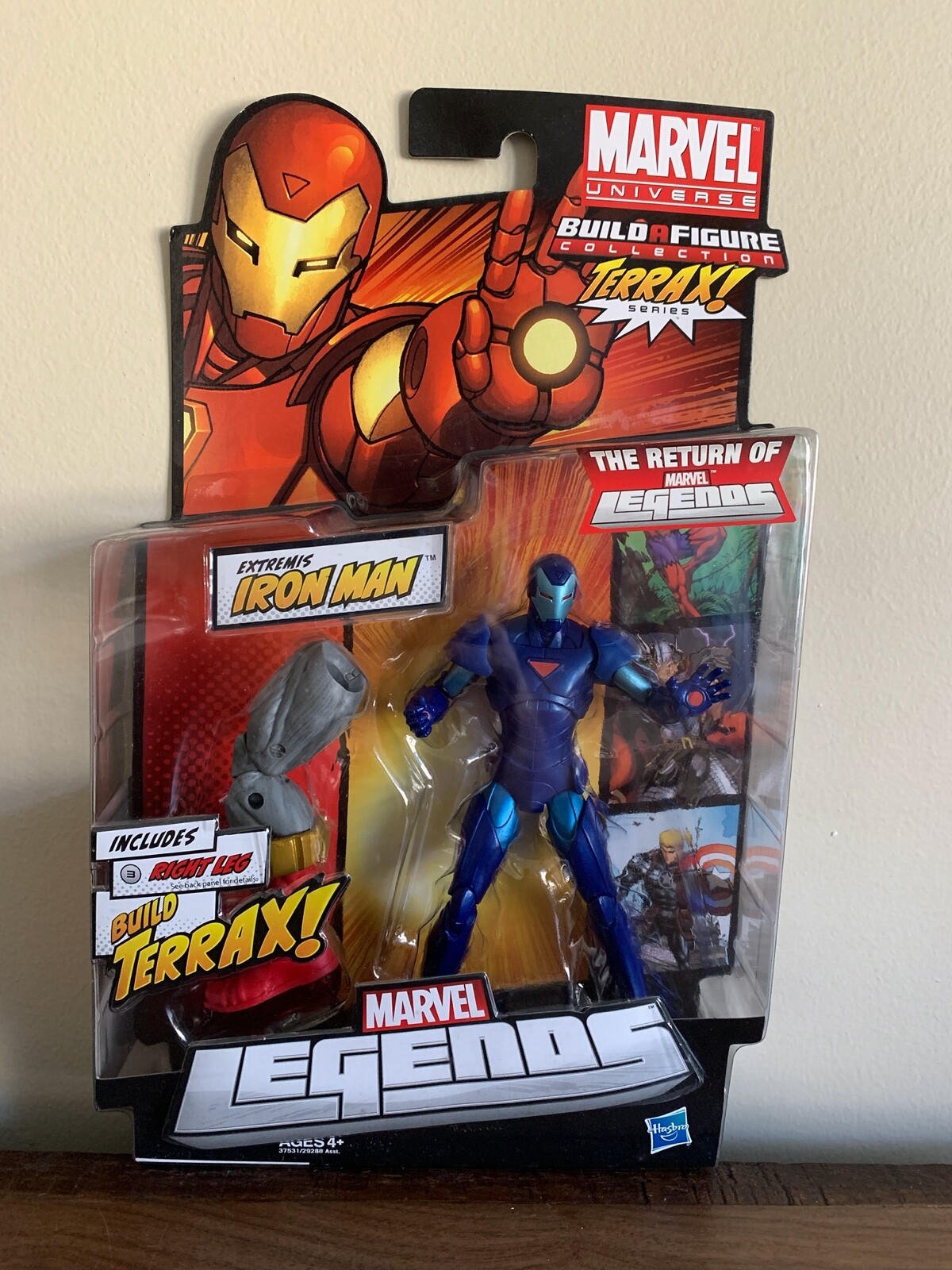 NEW Marvel Legends Blue Stealth Extremis IRON MAN Terrax BAF Figure Hasbro 2011