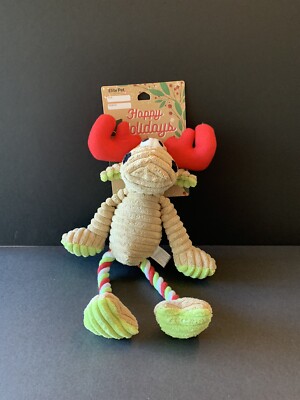 Elite Pet ~ Christmas Holidays Moose ~ Squeaky Dog Toy 13  Brand NEW
