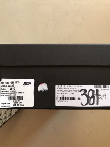Pre-owned Bottega Veneta $820  Women's Leather Shoes Flow. Print Multi- Color 8.5 Us In Multicolor