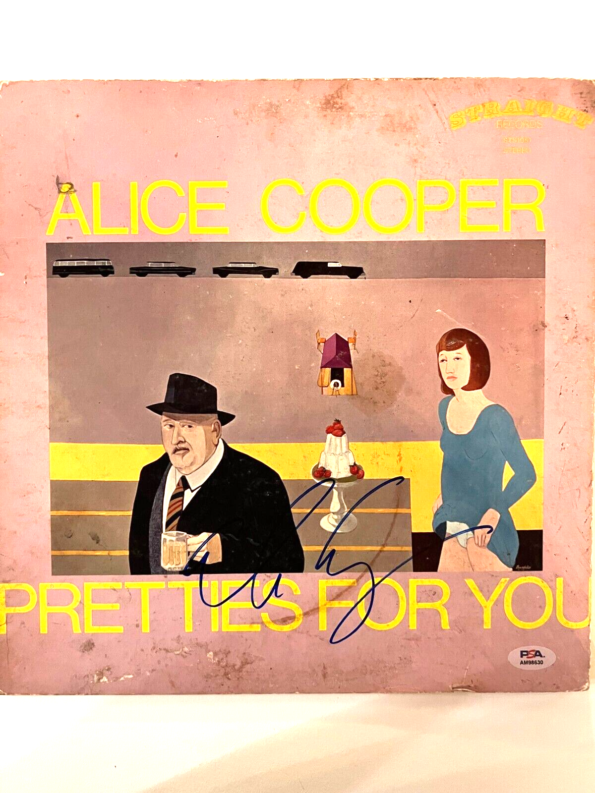 ALICE COOPER SIGNED AUTOGRAPHED PRETTIES FOR YOU ALBUM COVER