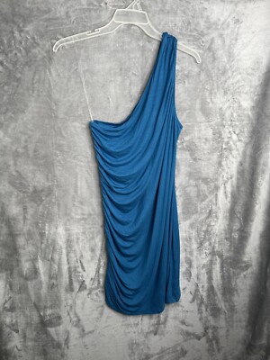  A New Day Women's Blue One Side Off Shoulder  Ruffle Side of Dress Size XXL