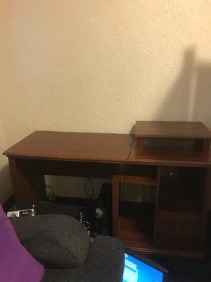 Brown wooden office desk