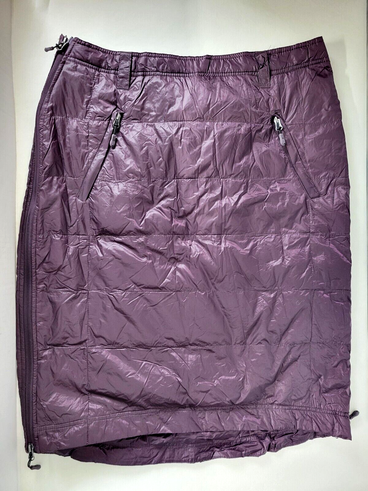 32 Degrees Size XL Burgundy Weatherproof Heat Women Down Snow Skirt Zip Quilted