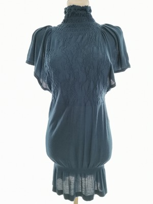 Sisley  Size S Navy Knee-Length Pencil Dress Modal Short Sleeve