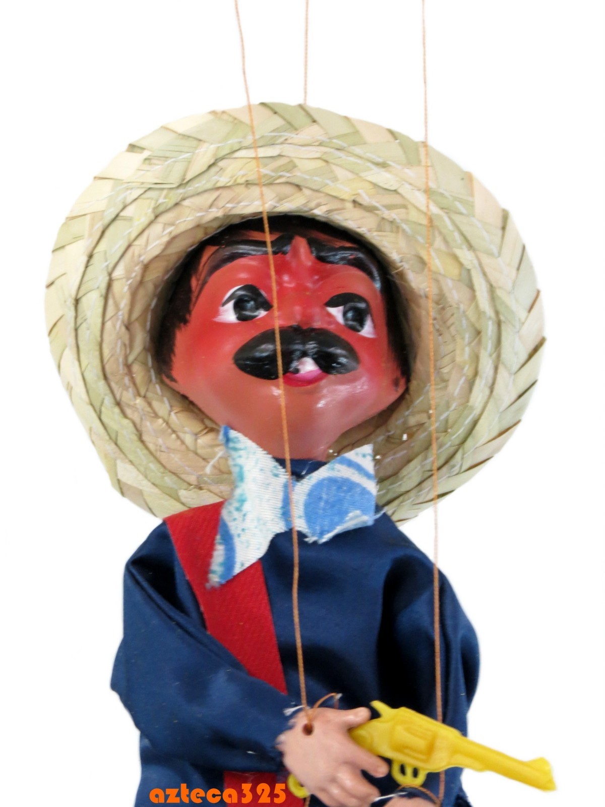 Mexican Marionette String Puppet Bandido Gun