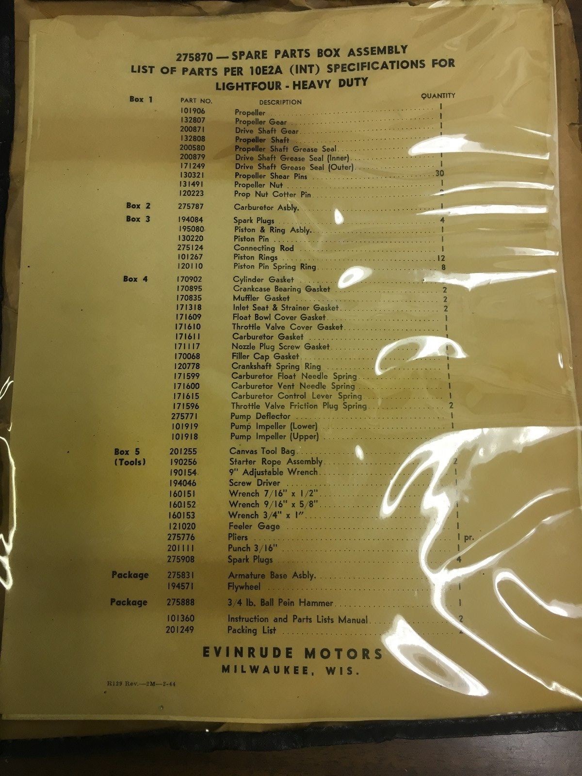 Evinrude Outboard 9.7 HP Lightfour Navy Antique