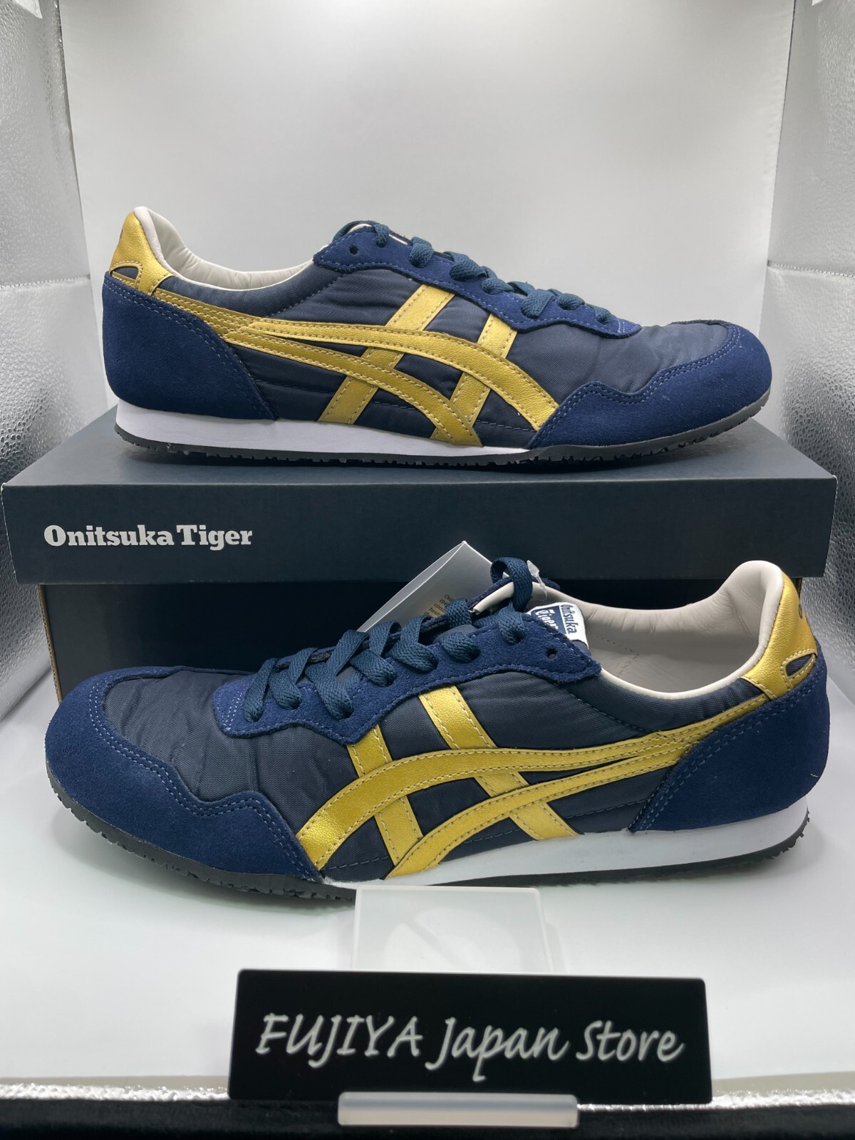 靴 Onitsu Tiger SERRANO 1183B400-400 Onitsuka Tiger SERRANO 1183B400.400 MIDNIGHT/PURE GOLD men's