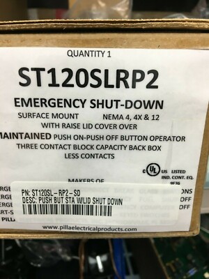 Emergency Shut down  Surface Mount with raise lid cover st120slrp2